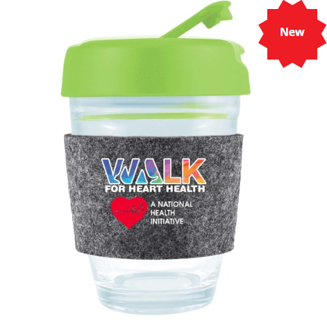 Vienna Coffee Cup / Flip Lid / RPET Band | Reusable Coffee Cup | Personalised Cup | Custom Merchandise | Merchandise | Customised Gifts NZ | Corporate Gifts | Promotional Products NZ | Branded merchandise NZ | Branded Merch | Personalised Merchandise | 