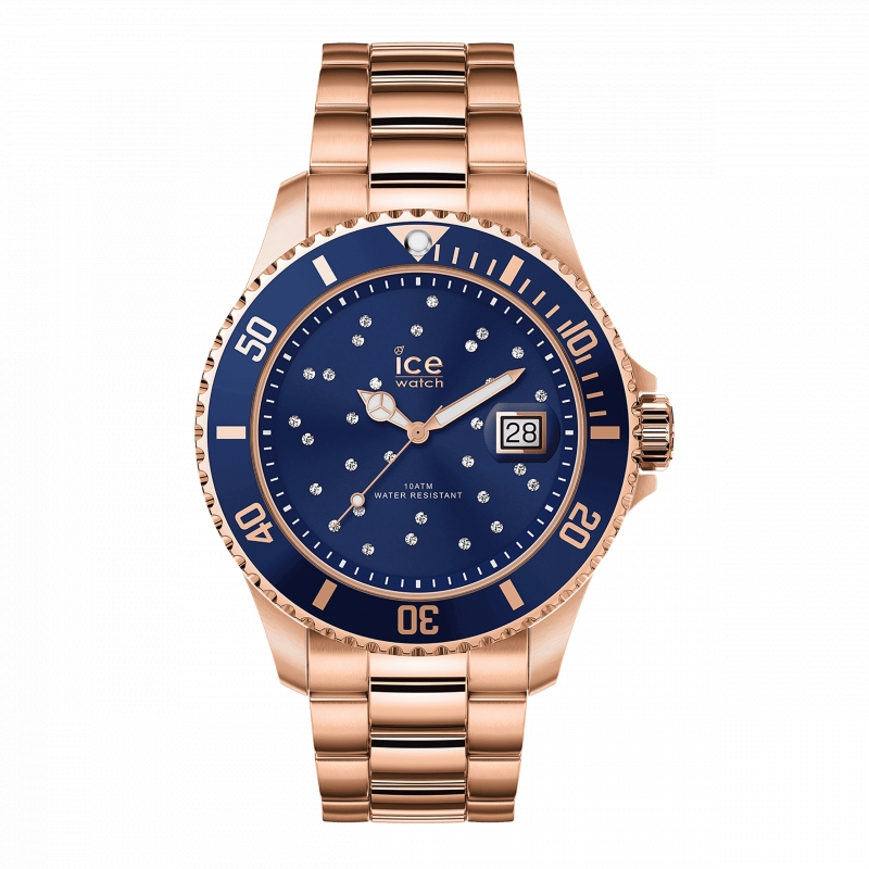 Ice Watch - ICE Steel-Blue Cosmos Rose Gold-Medium-3H