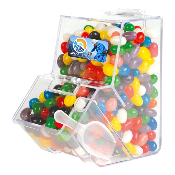 Assorted Colour Mini Jelly Beans in Dispenser | Branded Jelly Beans | Printed Jelly Beans NZ | Withers & Co