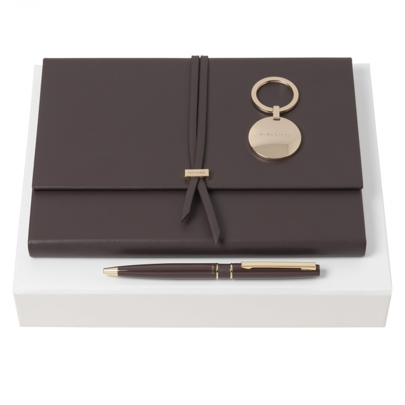 Set Nina Ricci (Ballpoint Pen, Note Pad A5 & Key Ring)