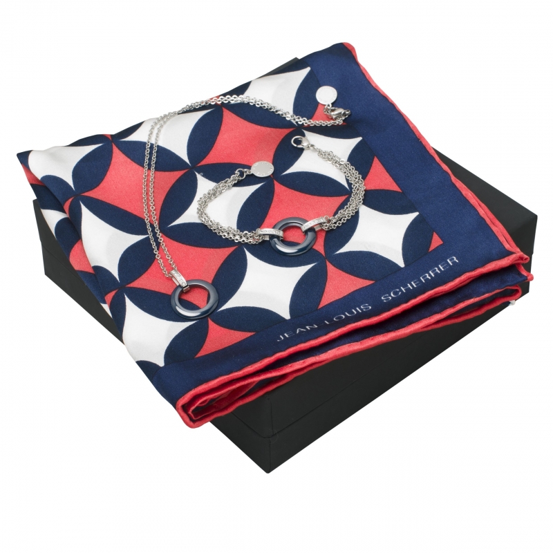 Jean-Louis Scherrer Set Boogie (Bracelet, Necklace & Silk Scarf)