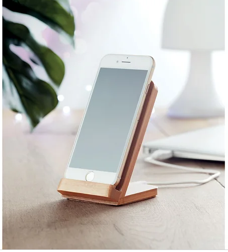 Custom Wirestand - Bamboo wireless charger