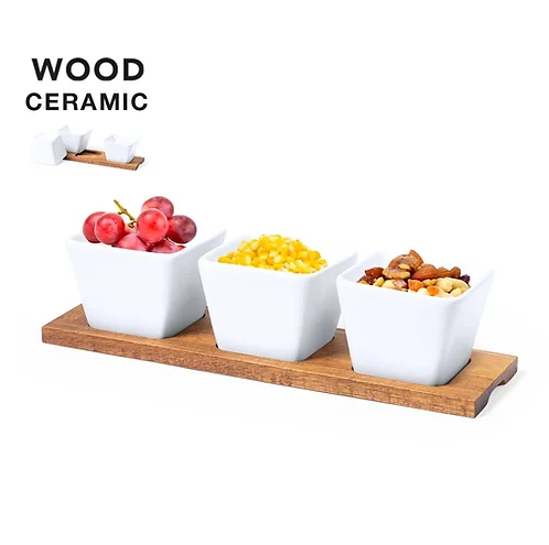 Appetizer tray with 3 bowls | Custom Appetizer tray | Custom Merchandise | Merchandise | Promotional Products NZ | Branded merchandise NZ | Branded Merch | Personalised Merchandise | Custom Promotional Products | Promotional Merchandise