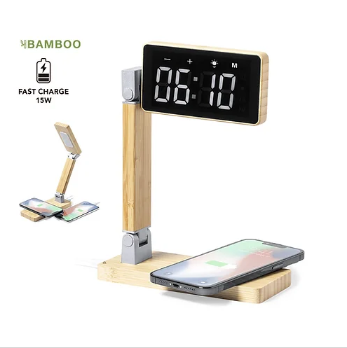 Multifunction Alarm Clock - 15W Wireless charger | Custom Wireless charger | Custom Alarm Clock | Customised Gifts NZ | Custom Merchandise | Merchandise | Promotional Products NZ | Branded merchandise NZ | Branded Merch | Personalised Merchandise | Custom