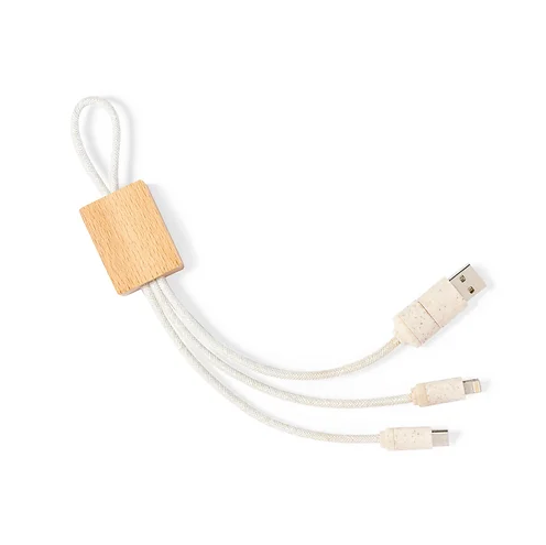 Hemp and Wood Charging Cable