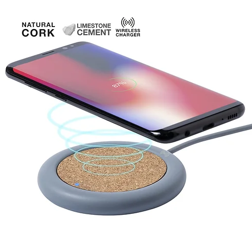 Limestone Cement/ Cork Wireless Charger