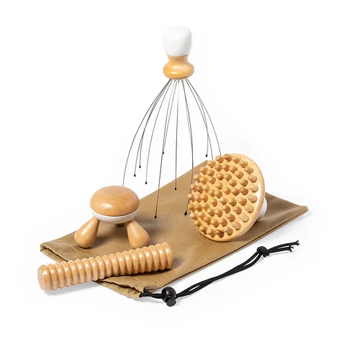 Massage Set made in Natural Wood