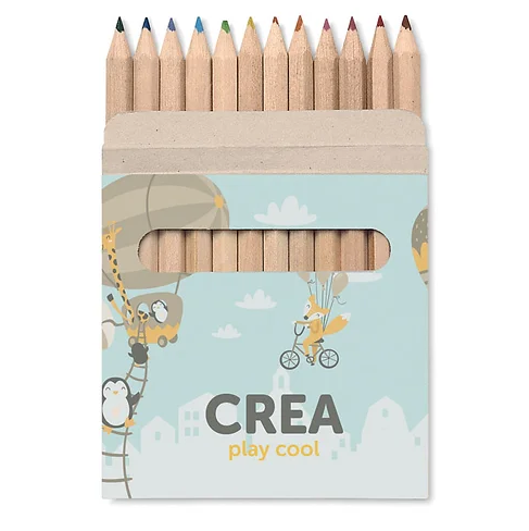 12 coloured pencils | Custom Merchandise | Merchandise | Promotional Products NZ | Branded merchandise NZ | Branded Merch | Personalised Merchandise | Custom Promotional Products | Promotional Merchandise