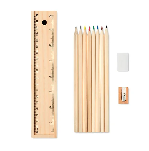 12 pieces stationery set in Wooden Box