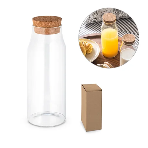 Glass Bottle with Cork Lid | Glass Drink Bottle NZ | Glass Drink Bottle | Glass Water Bottle | Glass Water Bottle NZ | Glass Drinking Bottle | Custom Merchandise | Merchandise | Promotional Products NZ | Branded merchandise NZ | Branded Merch 