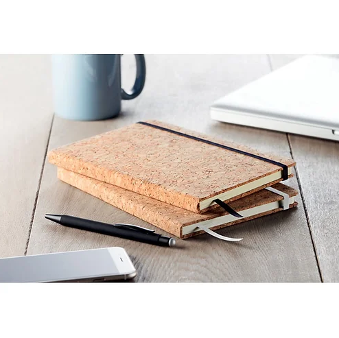 A5 notebook with hard cork cover | Notebooks NZ | A5 Notebook NZ | Personalised Notebooks NZ | Custom Merchandise | Merchandise | Promotional Products NZ | Branded merchandise NZ | Branded Merch | Personalised Merchandise | Custom Promotional Products 