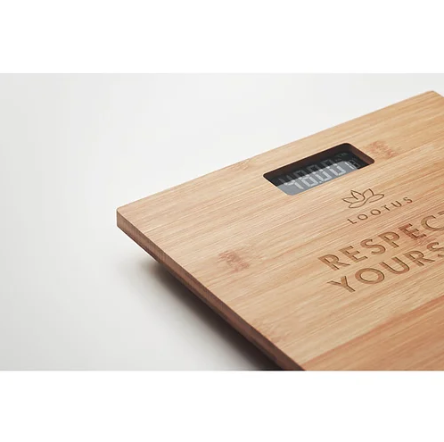 Bamboo bathroom Scale | Custom bathroom Scale | Custom Merchandise | Merchandise | Promotional Products NZ | Branded merchandise NZ | Branded Merch | Personalised Merchandise | Custom Promotional Products | Promotional Merchandise