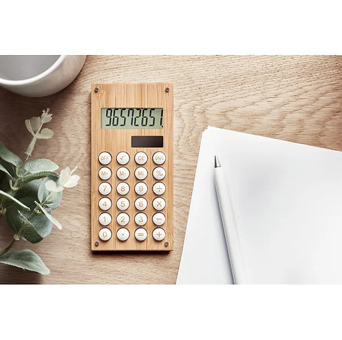 Bamboo Calculator | Custom Calculator | Custom Merchandise | Merchandise | Promotional Products NZ | Branded merchandise NZ | Branded Merch | Personalised Merchandise | Custom Promotional Products | Promotional Merchandise