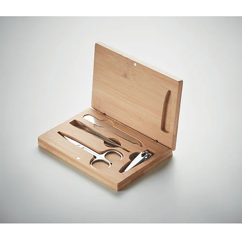 Bamboo Manicure Set | Custom Manicure Set | Custom Merchandise | Merchandise | Promotional Products NZ | Branded merchandise NZ | Branded Merch | Personalised Merchandise | Custom Promotional Products | Promotional Merchandise