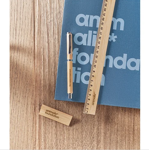 Bamboo name tag holder
