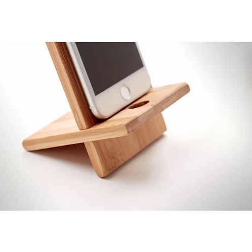 Bamboo Phone Stand holder | Custom Phone Stand holder | Custom Merchandise | Merchandise | Promotional Products NZ | Branded merchandise NZ | Branded Merch | Personalised Merchandise | Custom Promotional Products | Promotional Merchandise