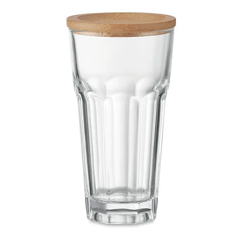 Glass Tumbler with Bamboo coaster | Customised Glass Tumbler | Custom Merchandise | Merchandise | Promotional Products NZ | Branded merchandise NZ | Branded Merch | Personalised Merchandise | Custom Promotional Products | Promotional Merchandise