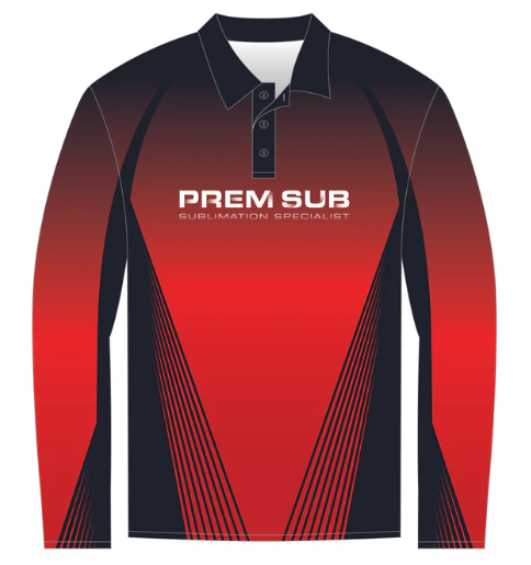 Longsleeve Polo | Custom Sublimation Apparel | logo printing on clothing | online custom clothing nz | Custom Merchandise | Merchandise | Promotional Products NZ | Branded merchandise NZ | Branded Merch | Personalised Merchandise | custom apparel