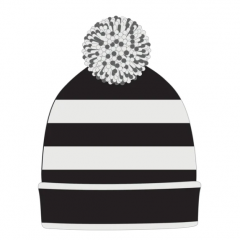 Accessories Knitted Beanie with Pompoms