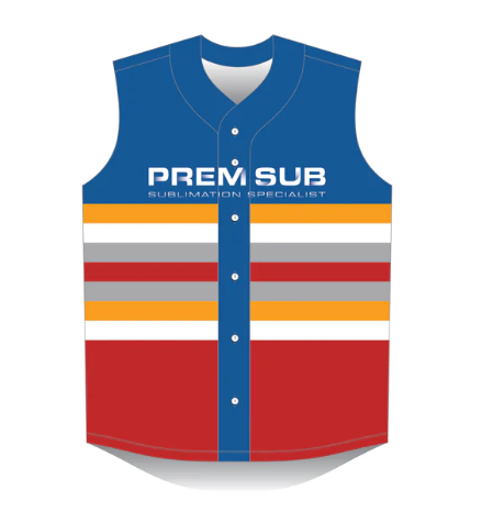 Baseball Sleeveless Jersey Full Button