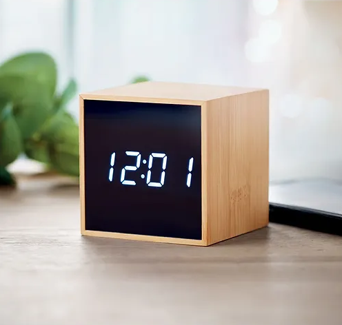 Mara LED Bamboo Clock