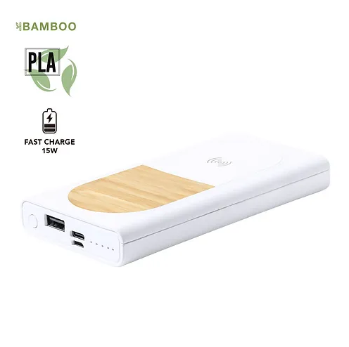PLA and Bamboo Power Bank | Personalised Power Bank | Power Bank Logo Printing | Custom Power bank Charger | Promotional Power Banks | Custom Merchandise | Merchandise | Customised Gifts NZ | Corporate Gifts | Promotional Products NZ | Branded merchandise