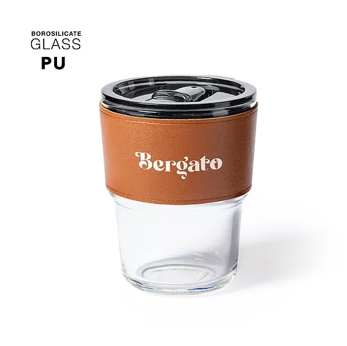 Take away design glass cup - 400ml