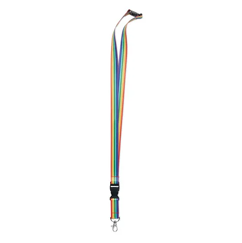 Rainbow RPET lanyard