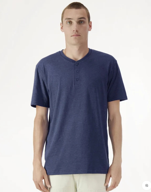 American Apparel CVC Unisex Henley T-shirt