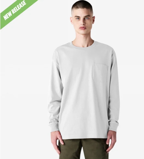 American Apparel Super Heavyweight Long Sleeve T-Shirt with Pocket