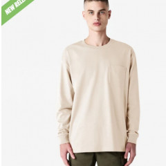 American Apparel Super Heavyweight Long Sleeve T-Shirt with Pocket