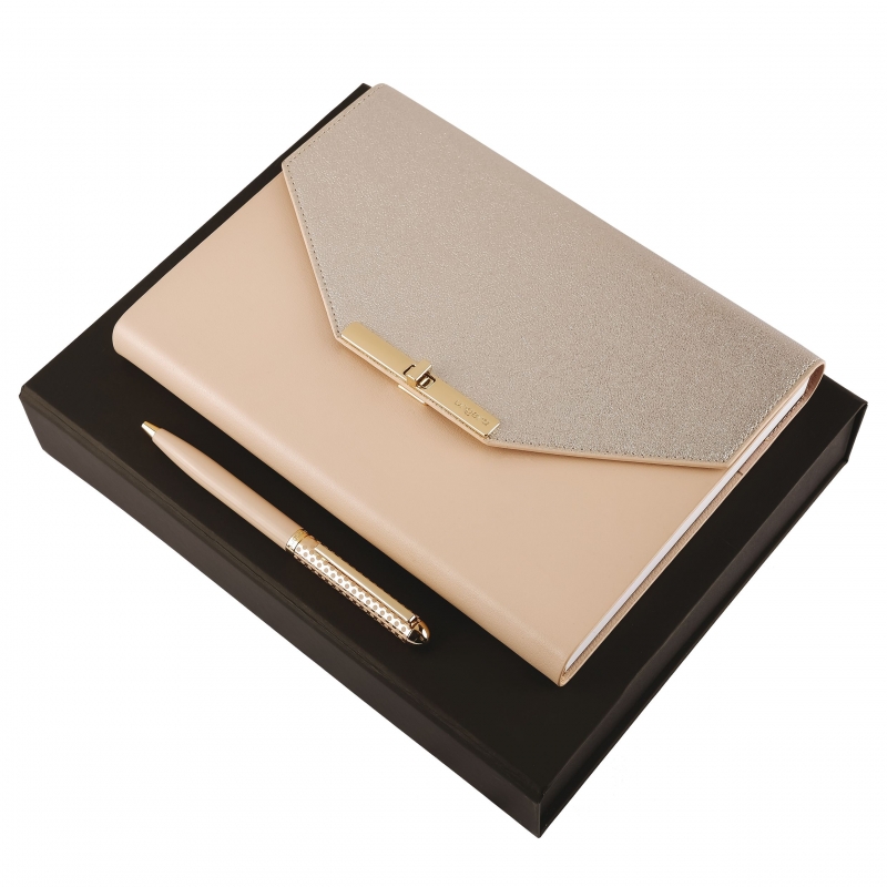 Ungaro Set Pia Nude (Ballpoint Pen & Note Pad A5) | Ungaro Gift Sets NZ | Ungaro Corporate Gifts NZ