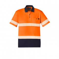 Unisex Hi Vis Segmented Tape Short Sleeve Polo