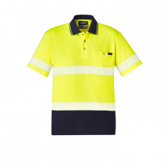 Unisex Hi Vis Segmented Tape Short Sleeve Polo