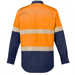 Mens Rugged Cooling Hi Vis Segmented Tape Long Sleeve Shirt