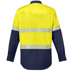 Mens Rugged Cooling Hi Vis Segmented Tape Long Sleeve Shirt