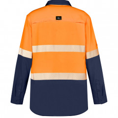 Mens Hi Vis Outdoor Segmented Tape Long Sleeve Shirt