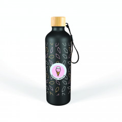 Gelato Aluminium Drink Bottle with Bamboo Lid