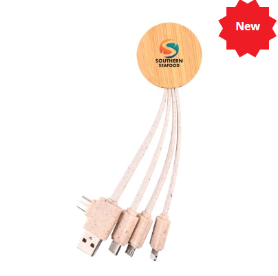 Sprite Round Bamboo Charging Cable