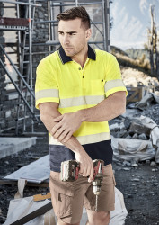Unisex Hi Vis Segmented Tape S/S Polo