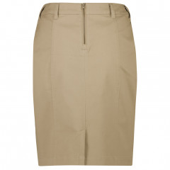 Womens Mid Waist Stretch Chino Skirt