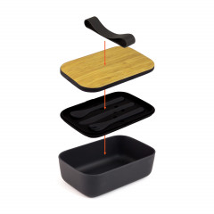 Bamboo Fibre Lunch Box & Cutlery Set