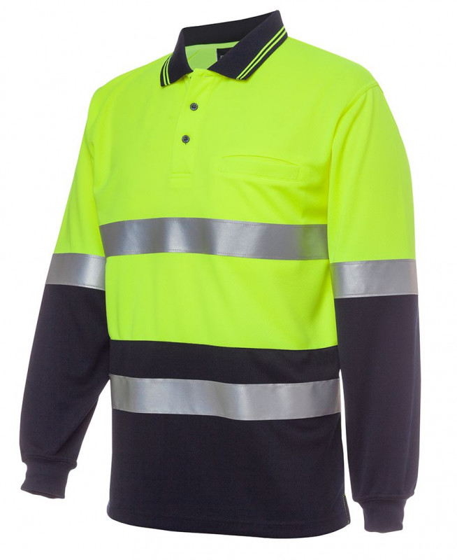 Hi Vis L/S (D+N) Traditional Polo | Withers and Co | Hi Vis Apparel