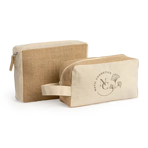Siena Toilet Bag in Cotton and Jute
