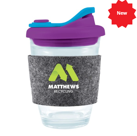 Vienna Coffee Cup / Snap Lid / RPET Band | Personalised Cup | Reusable Coffee Cup | Custom Merchandise | Merchandise | Customised Gifts NZ | Corporate Gifts | Promotional Products NZ | Branded merchandise NZ | Branded Merch | Personalised Merchandise | 