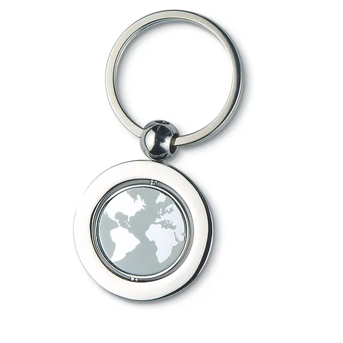 Globe Metal Keyring | Personalised Keyrings NZ | Key Ring | Key Ring NZ | Keychain NZ | Customise Key Ring | Custom Merchandise | Merchandise | Customised Gifts NZ | Corporate Gifts | Promotional Products NZ | Branded merchandise NZ | Branded Merch |