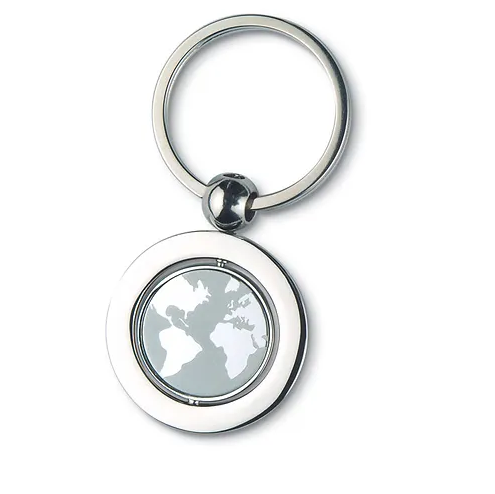 Globe Metal Keyring