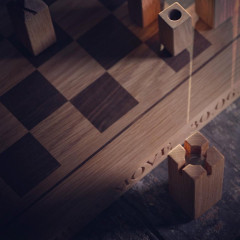 Solid Oak Chess Board - Customise