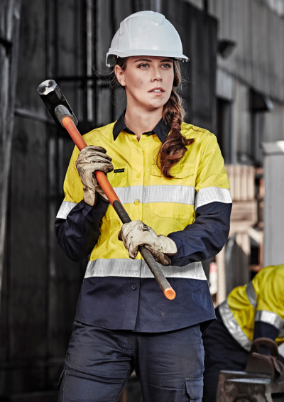 Womens Rugged Cooling Hi Vis Taped L/S Shirt