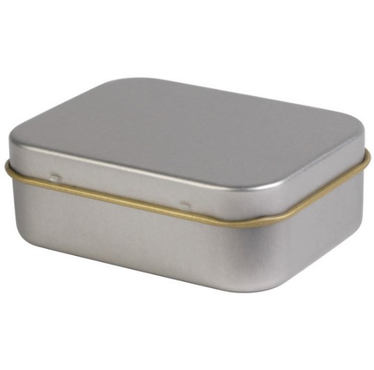 Silver Rectangular Tin